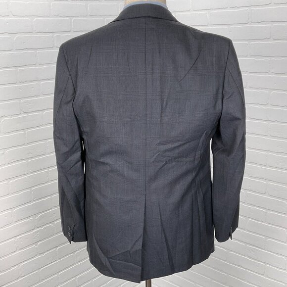 Brooks Brothers Blazer Men 40R Black Gray 3 Roll Button Classic Jacket Wool USA - Picture 4 of 13